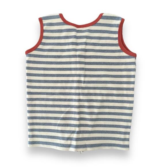 Lulu + Roo NWT 5/6 Yrs Blue and White Stripe Knot Girls Tank - Picture 5 of 5